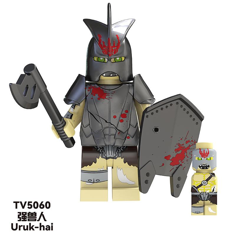 Big Movie Series TV6 Lord of the Rings TV6 Strong Orc TV6 Boy Assembled Building Block Toy Bag