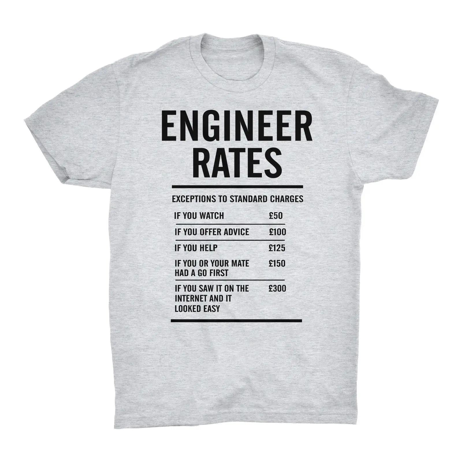 

Funny Dad Husband Gift Mechanic Garage Engineer Rates TShirt Summer Cotton Short Sleeve ONeck Mens T Shirt S