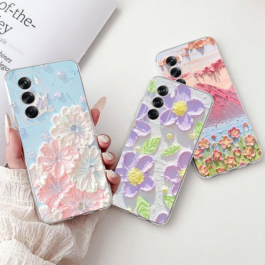 For OPPO Reno12 Pro 5G Case CPH2629 Cover Transparent Silicone Fashion Butterfly Soft Case For Reno 12 CPH2625 Reno 12Pro Fundas