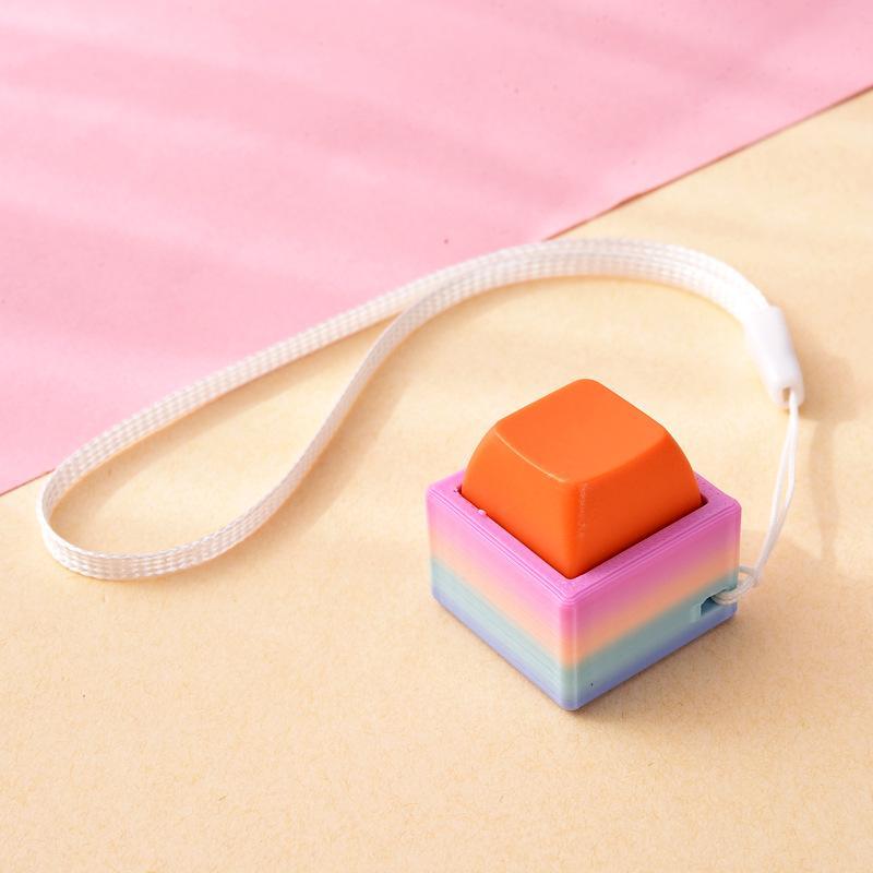 Portable Pocket Stress Relieving Toy with Button Lanyard Anxiety Alleviation for Daily Commute Travel Gifts