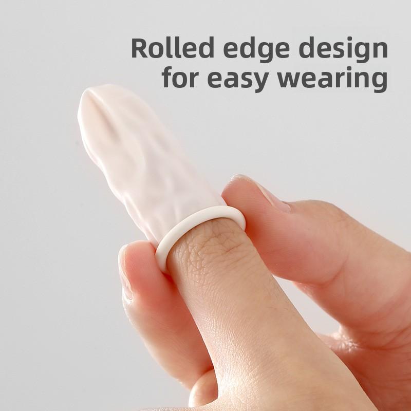 Mehrzweck flexible verdickte Gummi-Fingerlinge, Tattoo-Entferner, wasserdichte und rutschfeste Einweg-Fingerkuppenabdeckungen