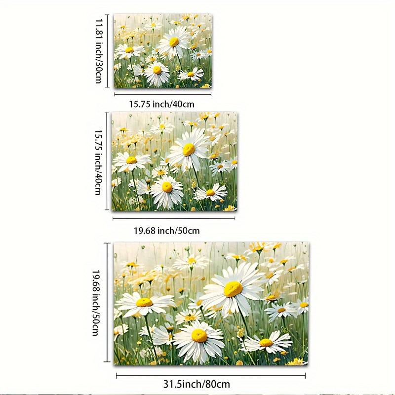 1Pcs Rubber Drying Mat With Daisy For Coffee Shop Restaurant Kitchen Carpet Tableware Durable Diatom Mud Table Mat Pet Mat