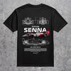 Ayrton Senna McLaren MP4/4 1988 Technical Blueprint Graphic T-Shirt, Unisex Oversized Streetwear, Formula 1 Fan Gift