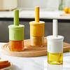 Glass Oil Bottle with High-Temperature Resistant Silicone Brush for Kitchen and BBQ
