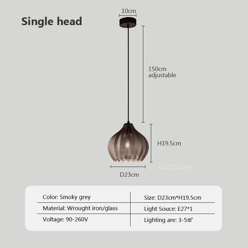 Retro Glas Pendelleuchte Foyer Esszimmer Schlafzimmer Pendelleuchten Kaffee Wohnzimmer Restaurant Hotel Innen LED Hängelampe
