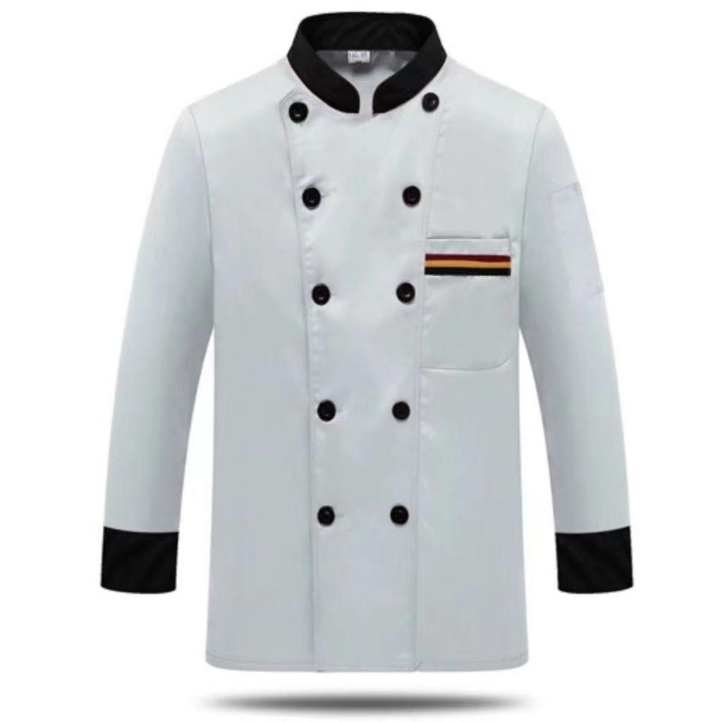 Catering and Restaurant Canteen Kitchen Short-sleeved Cake Teacher Work Clothes Bakery Pastry Chef Clothes Long-sleeved