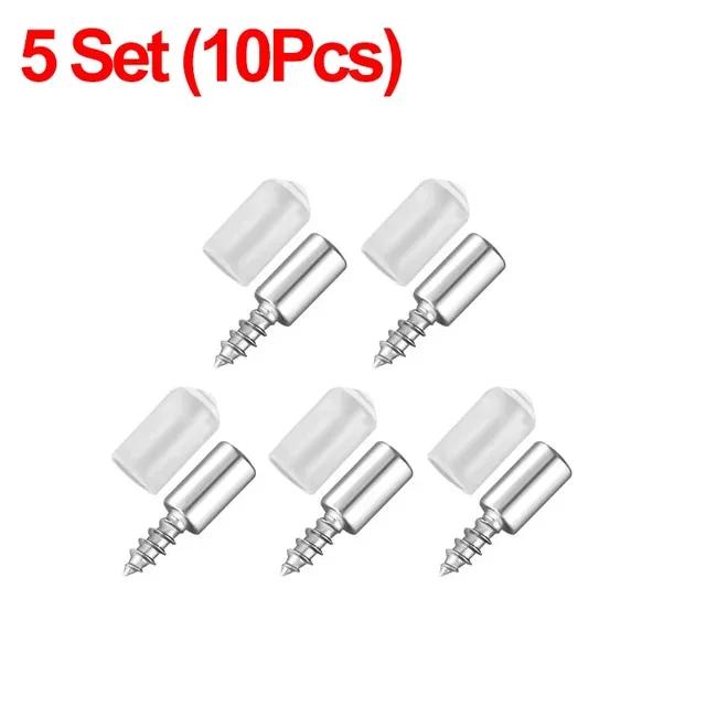 60pcs Self-Tapping Screws Cabinet Laminate Shelf Support Pegs with Non-Slip Sleeve Shelves Kitchen Glass Furniture Closet Shelf Pins