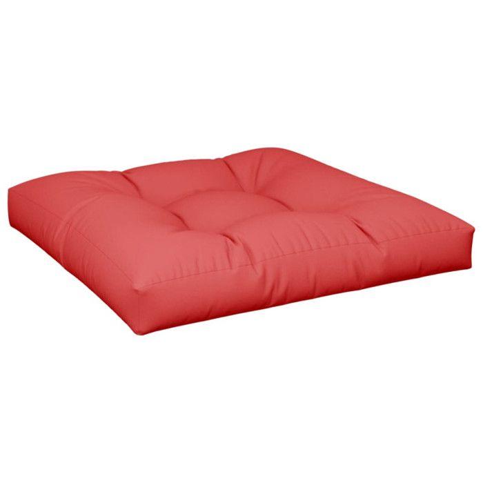 VidaXL Coussins de palette lot de 2 rouge tissu 360717