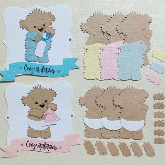 Cute Bear Metal Cutting Dies DIY Scrapbook Emboss Paper Card Album Craft Stencil