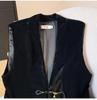 Elegant Embroidered Gold Velvet Stand Collar Waistcoat