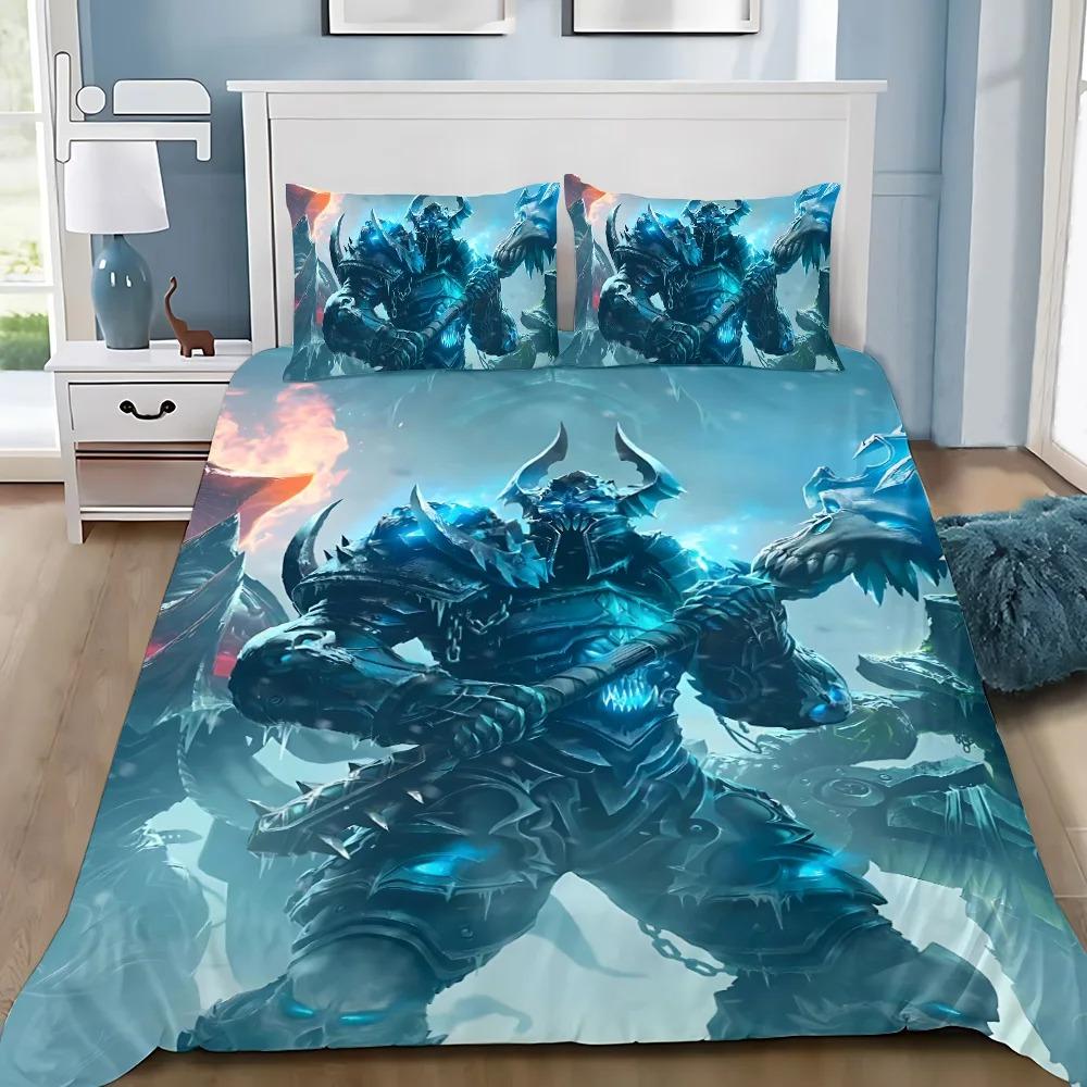 World of Warcraft Bedding Set Soft Comforter Cover With 1/2pcs Pillow Shams For Kids Adults Microfiber Games WOW Quilt Cover