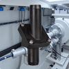 Inline Drainage Component with Flange Backflow Blocking Drain for Marine