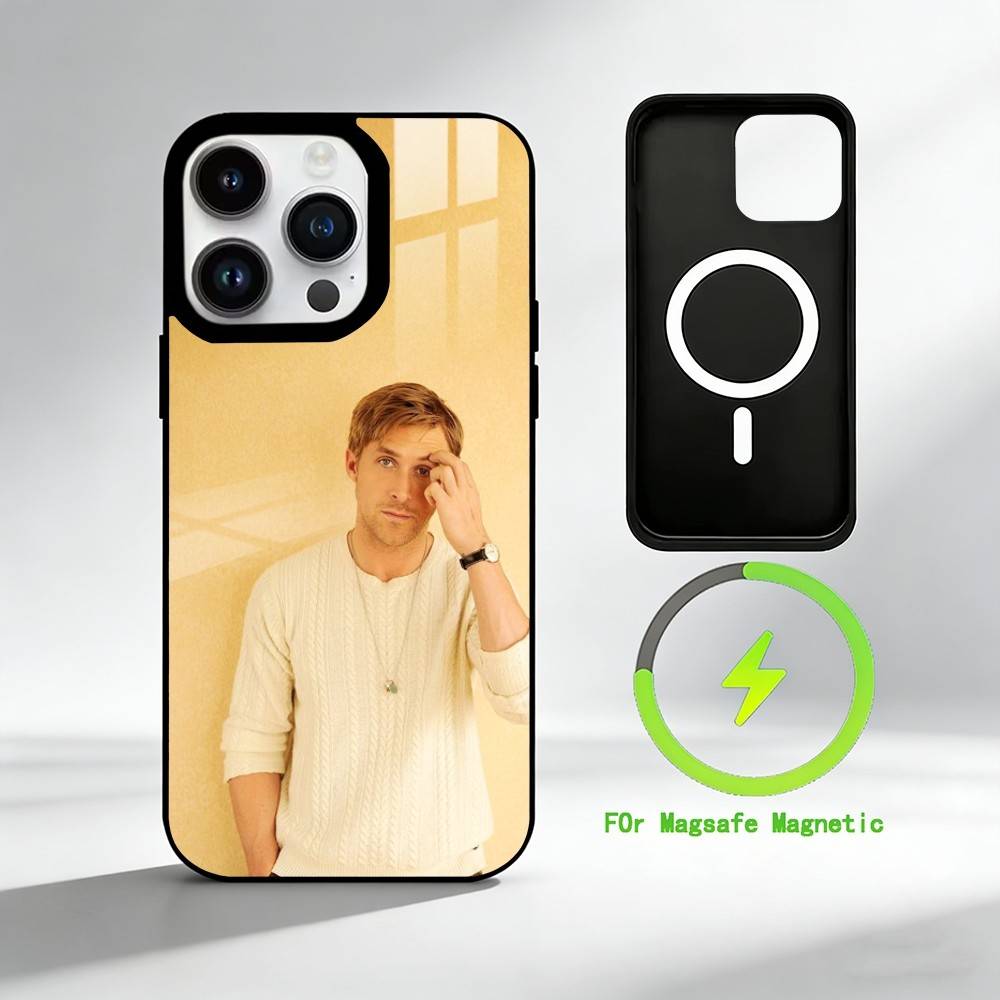 

Чехол для телефона R-Ryan Gosling для iPhone 17 16 15 14 13 12 Pro Max Plus, с зеркальной беспроводной магнитной крышкой iPhone13PROMAX