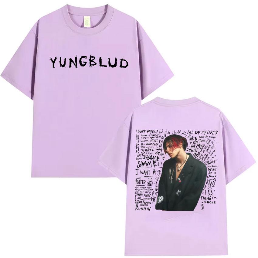 Rapper Yungblud Print T Shrit Mens Clothing Oversized Gothic Tshrit High Quality Short Sleeve Tee Hip Hop Tops Streetwear Unisex