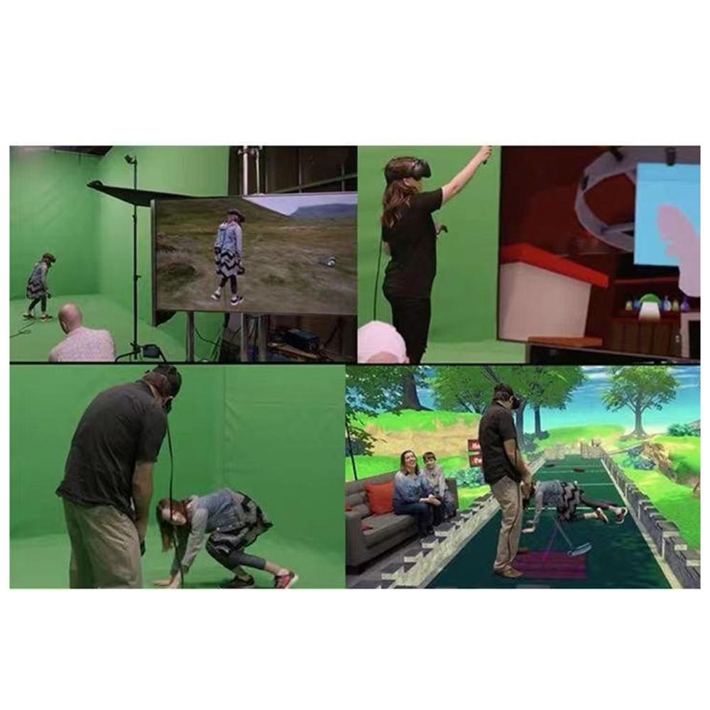 3x5m Green Screen Live Streaming Photography Video Recording Backdrop Cloth with 4 Traceless Nails