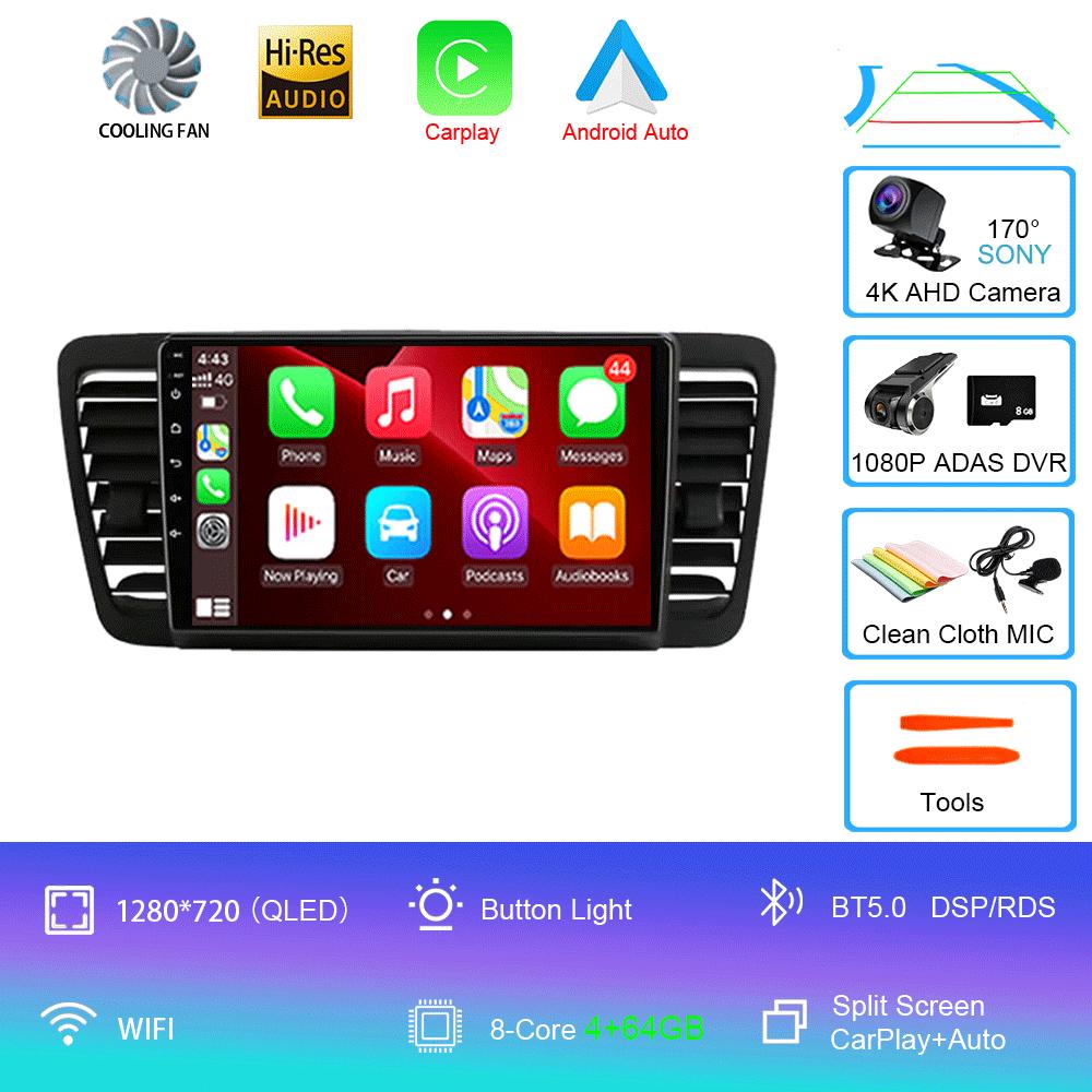 Android 14 For Subaru Outback 3 Legacy 4 2004 2005 - 2009 Auto Car Radio Video Multimedia Player Navigation GPS Carplay 2Din DVD