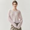 2025 Autumn/Winter Women's Leaf Pattern V-Neck Cashmere Knit Sweater Jumper