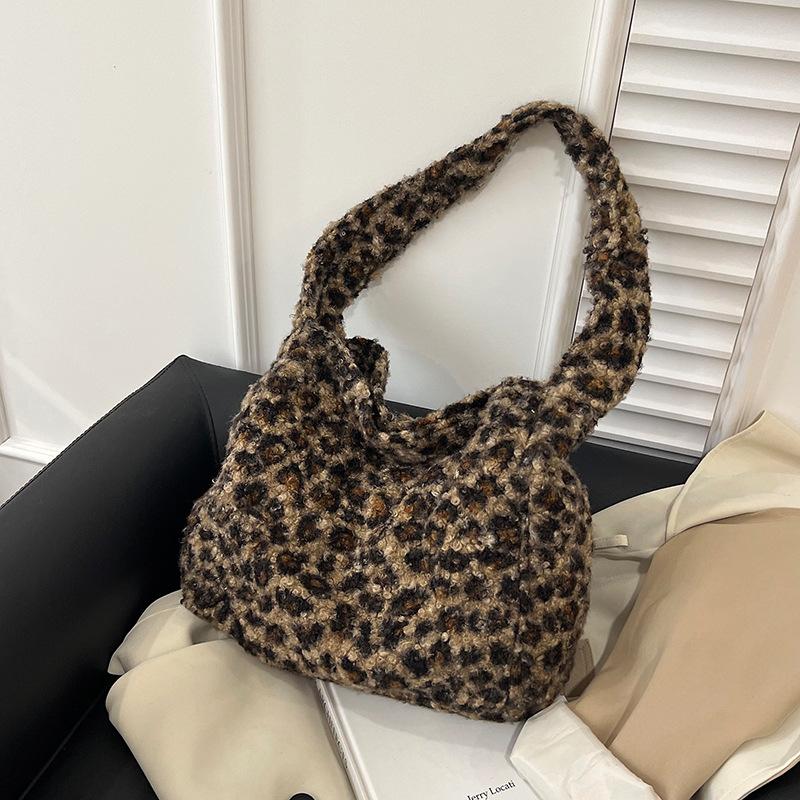 Fashion Leopard Print Large-capacity Tote Bag Women's New Work Commuter Bag Popular Shoulder Bag