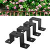 4pcs Heavy Duty Deck Fence Bracket Black Post Caps Tie Bracket Strap Post Ties Fencing Projects