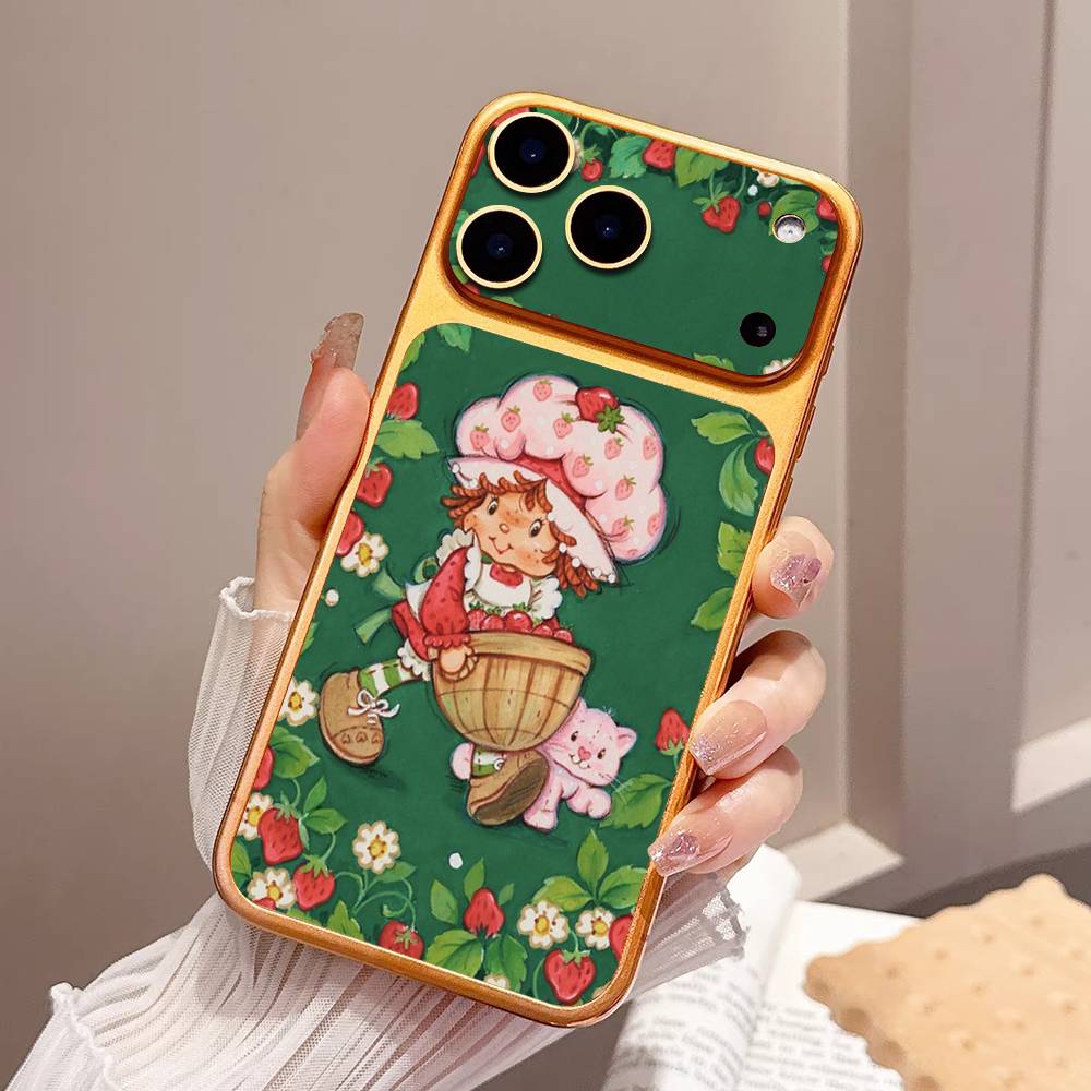 Animated S-Strawberry S-Shortcake For IPhone 17 Pro 17 Pro Max Rear Skin Wrap Decal Protective Sticker