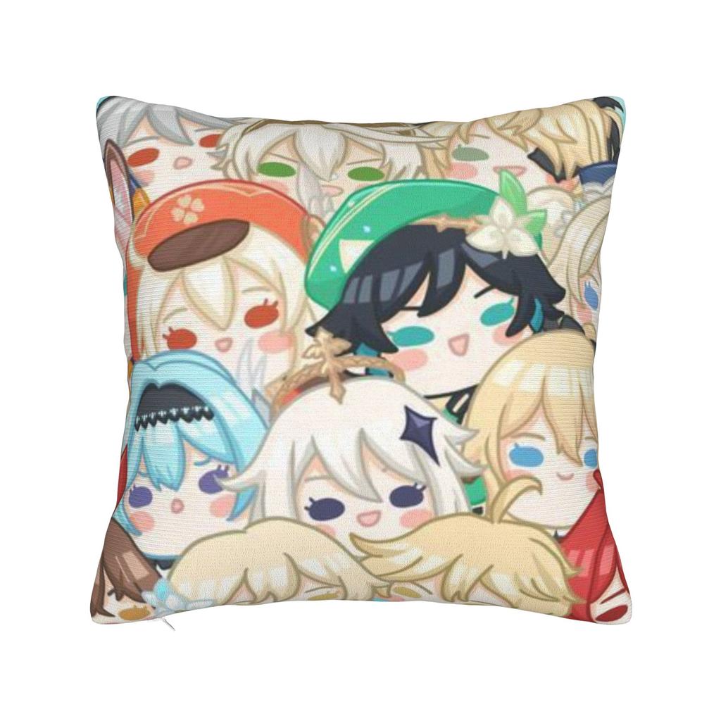 Warm Car Tartaglia Childe Genshin Impact Decor Pillowcases Merch Pillow Cover Square Multi Size