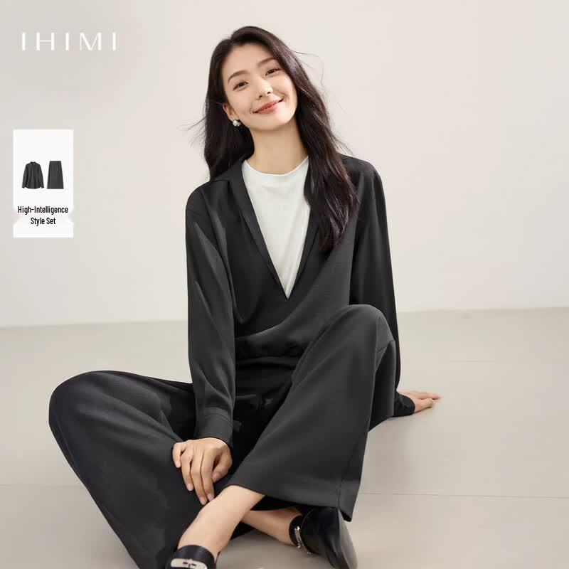 IHIMI Faux Two-Piece Commuter Fashion Set M