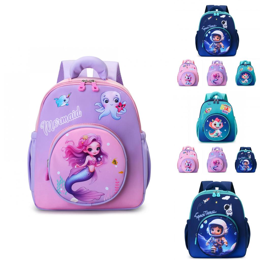 Childrens Cartoon Backpack For Preschoolers With Breathable Nylon And Mermaid And Unicorn Cartoon Print For School Use