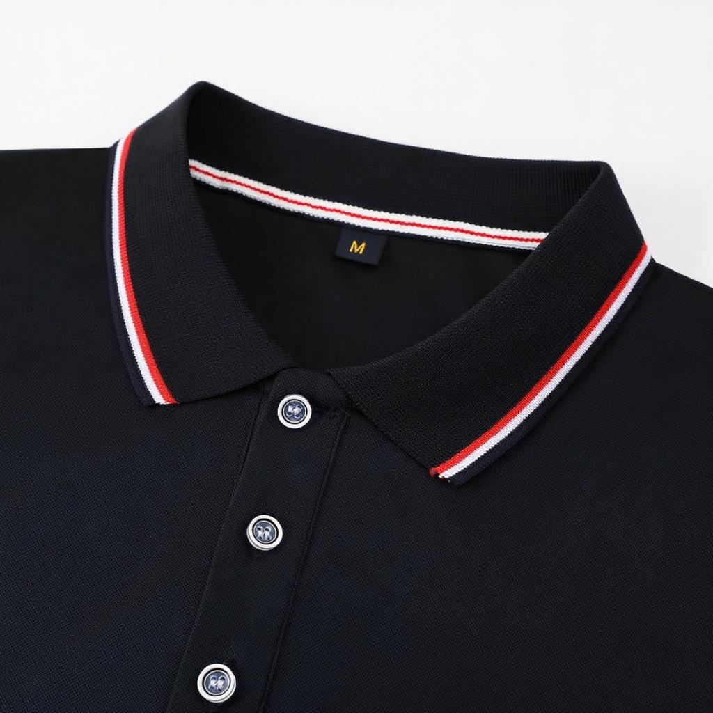 Slim Fit Mens Long Sleeve Business Brand Polo Shirt Classic Stripe Collar Business Casual High Quality Fashion Top Autumn Winter