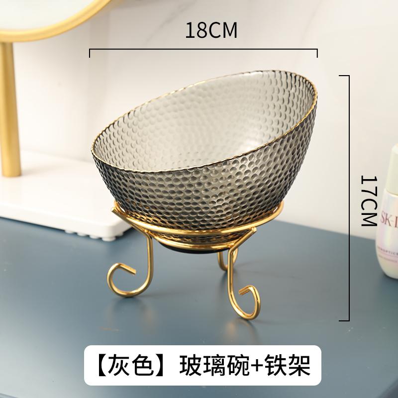 Glass Bowl Translucent Fruit Tray Desktop Storage Box Fruit Salad Bowl Home Decorative Plate Dessert Plate Snack Plates Dishes