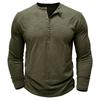 Herren Langarm Henley Shirt aus Bambus-Baumwolle