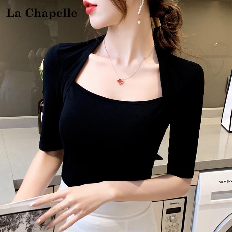 

La Chapelle Women s French Style Square Neck Slim Fit Top S
