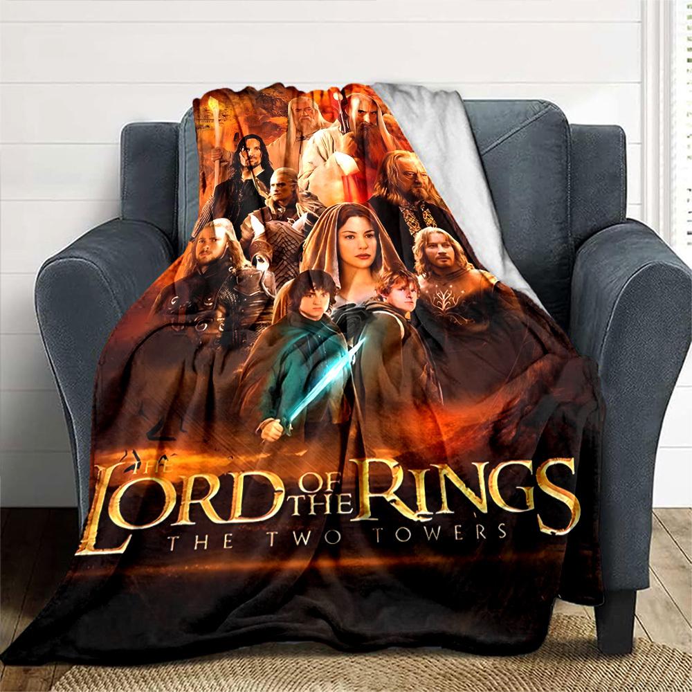 1pc Lord of the Rings Two Towers Flannel Blanket Soft Warm Throw for Home, Office, Travel, All-Season Cozy Bedding Gift L1386