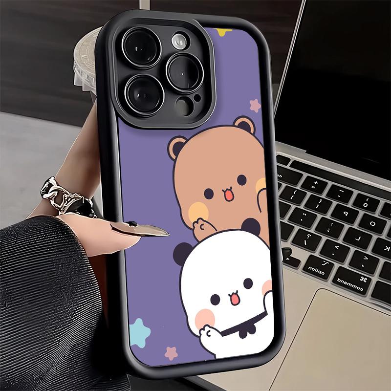 Phone Case for iPhone 17 Air 16E 15 16 Pro Max Bubu Dudu Cartoon Cute Cover 14 Plus 13 12 Mini Soft Shell Silicone Fundas