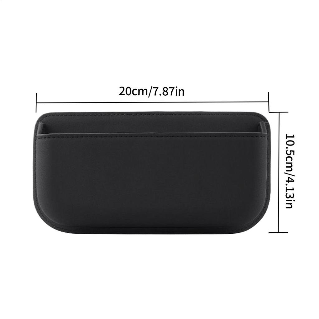 Car Side Pocket Organizer PU Leather Self-Adhesive Sunglass Holder Car Multi-purpose Holder Case Auto Storage Pocket Organizer