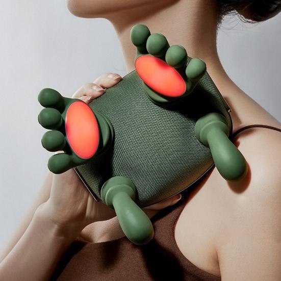 Bionický masážní přístroj na krk, ramena a záda, hloubková tkáň, úleva od bolesti, svalová relaxace, 3D hnětení, bezdrátový elektrický vyhřívaný shiatsu masážní přístroj