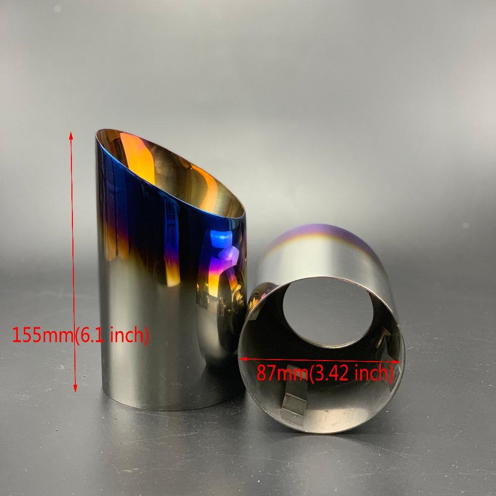 2xNEW STAINLESS STEEL EXHAUST TAIL REAR MUFFLER TIP PIPE COVER For Mazda 3 Axela Mazda 6 Atenza CX-5 CX5 CX-4 CX-30 CX-8 CX-9