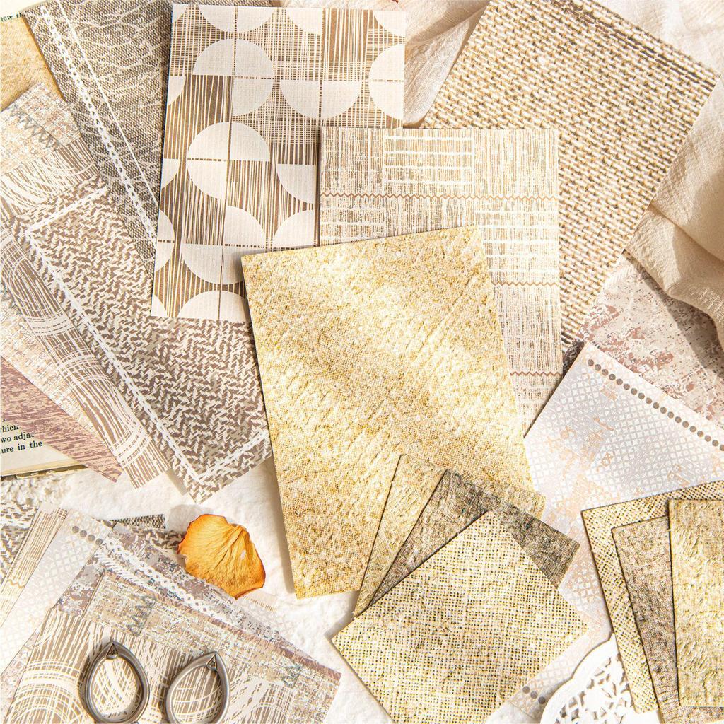 Momo Material Retro Coffee Stain Lace Paper for DIY Journal and Collage Backgrounds