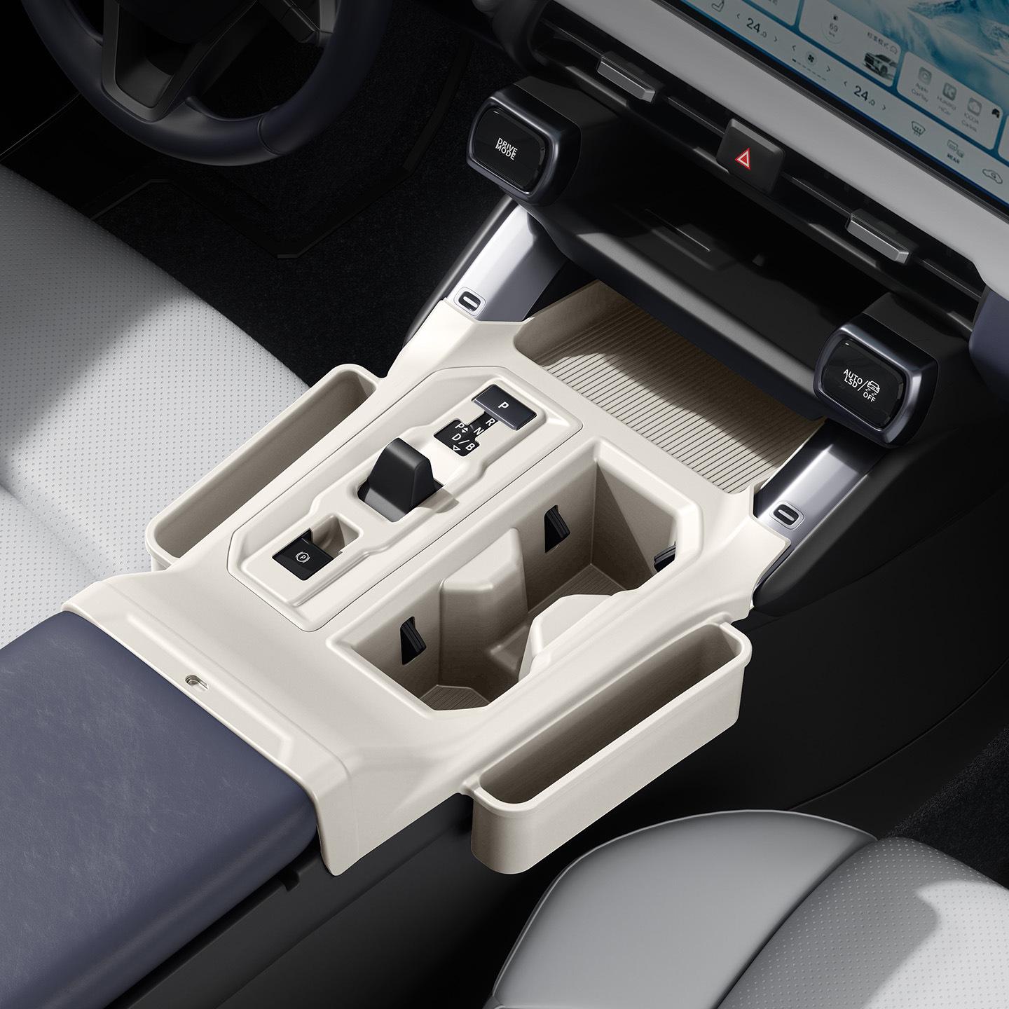 Toyota RAV4 & Wildlander Center Console Storage Mats - Fits 26 Models, Car Accessories for Customization серый