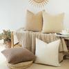 1 Stück Herbst Gestreift Quadratisch Heimdeko Kissenbezug Boho Weich Blasenpartikel Cord Kissenbezug für Sofa Stuhl Wohnzimmer