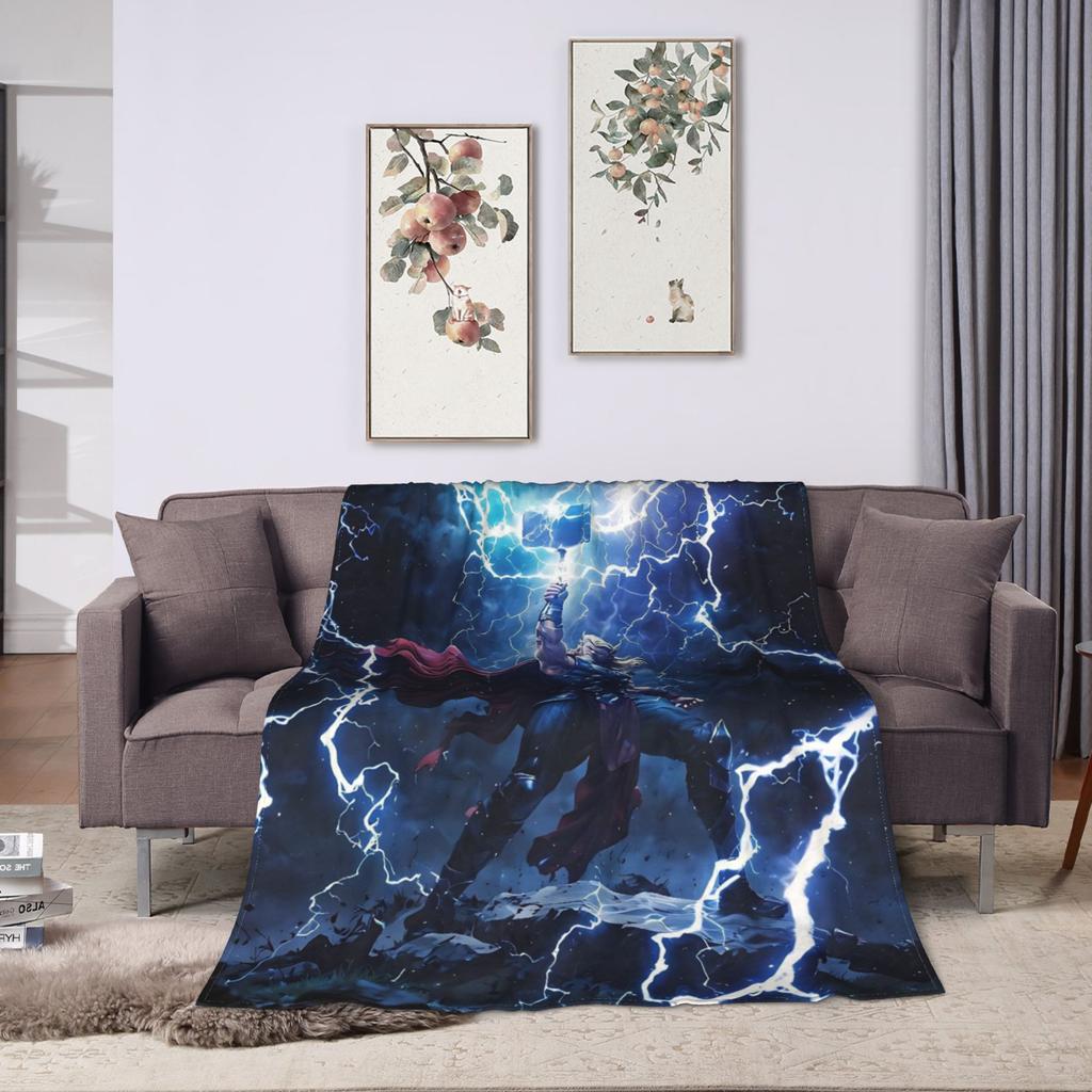 Thor Decke Warm Weich Lustig Plüsch Überwurfdecke für Sofa Sessel Picknick Flanell Bettdecke Bettbezug