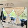 Cotton Embroidered Universal Car Curtain Cover Newborn Baby Side Window Sunshade Curtain Uv Protection For Kids Travel Outdoor