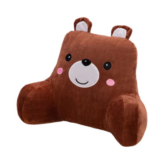 Waist Cushion with Arm Support Cartoon Plush Throw Pillow Stuffed Waist Pillow Back Cushion for Sofa Bed Couch Office Chair