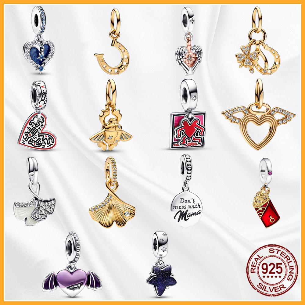 Authentic Copper Heart Art Charm Fit Original Bracelets Necklaces Beads Diy Jewelry Gifts Women