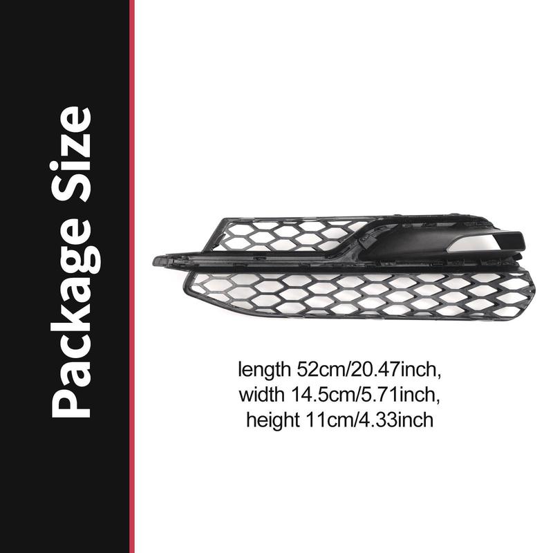 Front Lower Grill 8V3807681K9B9 Simple Installation Lightweight 8V3 807 682 K for S3 13-17 Accs Parts Auto Vehicle