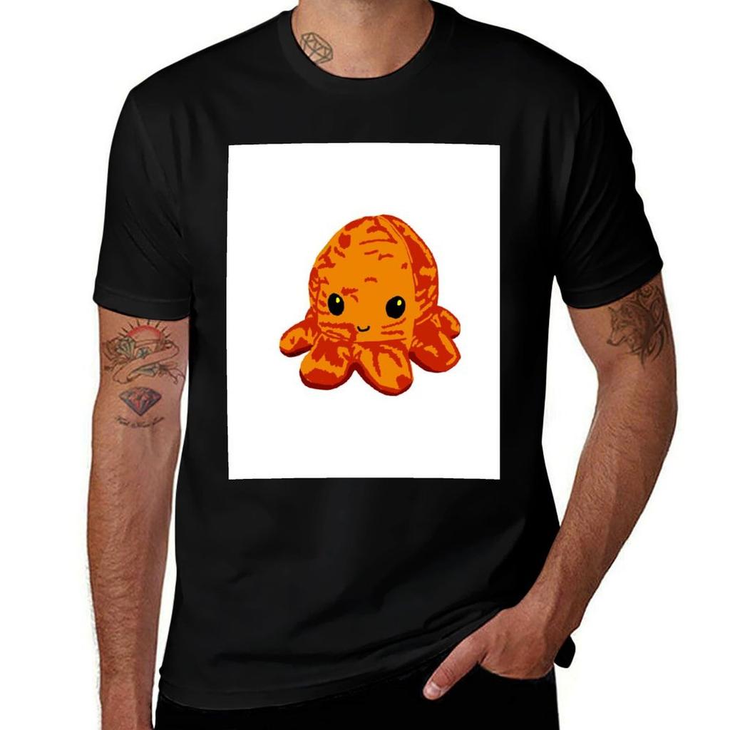 Orange octopus TShirt t shirts cotton 100 funny t shirts dark humor TShirt