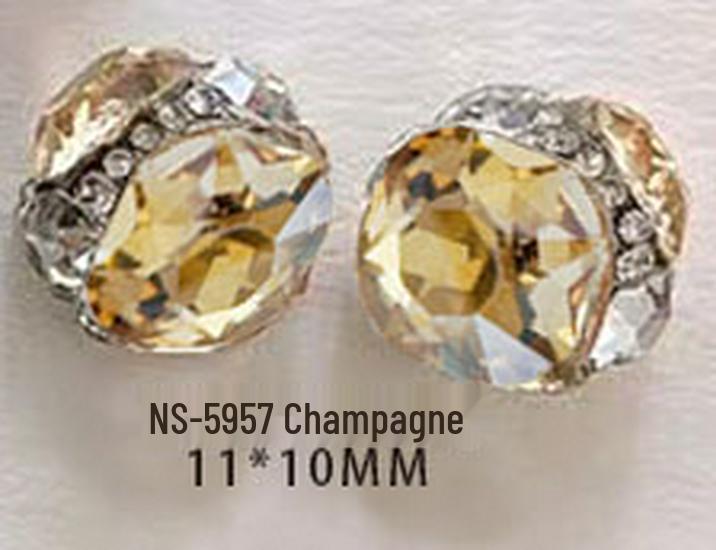 Luxury Square Manicure Accessories with Handmade Stacked Rhinestones - Super Shiny Crystal Nail Art