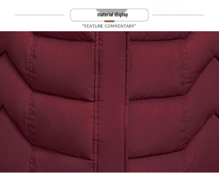 Women's Korean-Style Mid-Length Slimming Plus Size Fur Collar Cotton Jacket