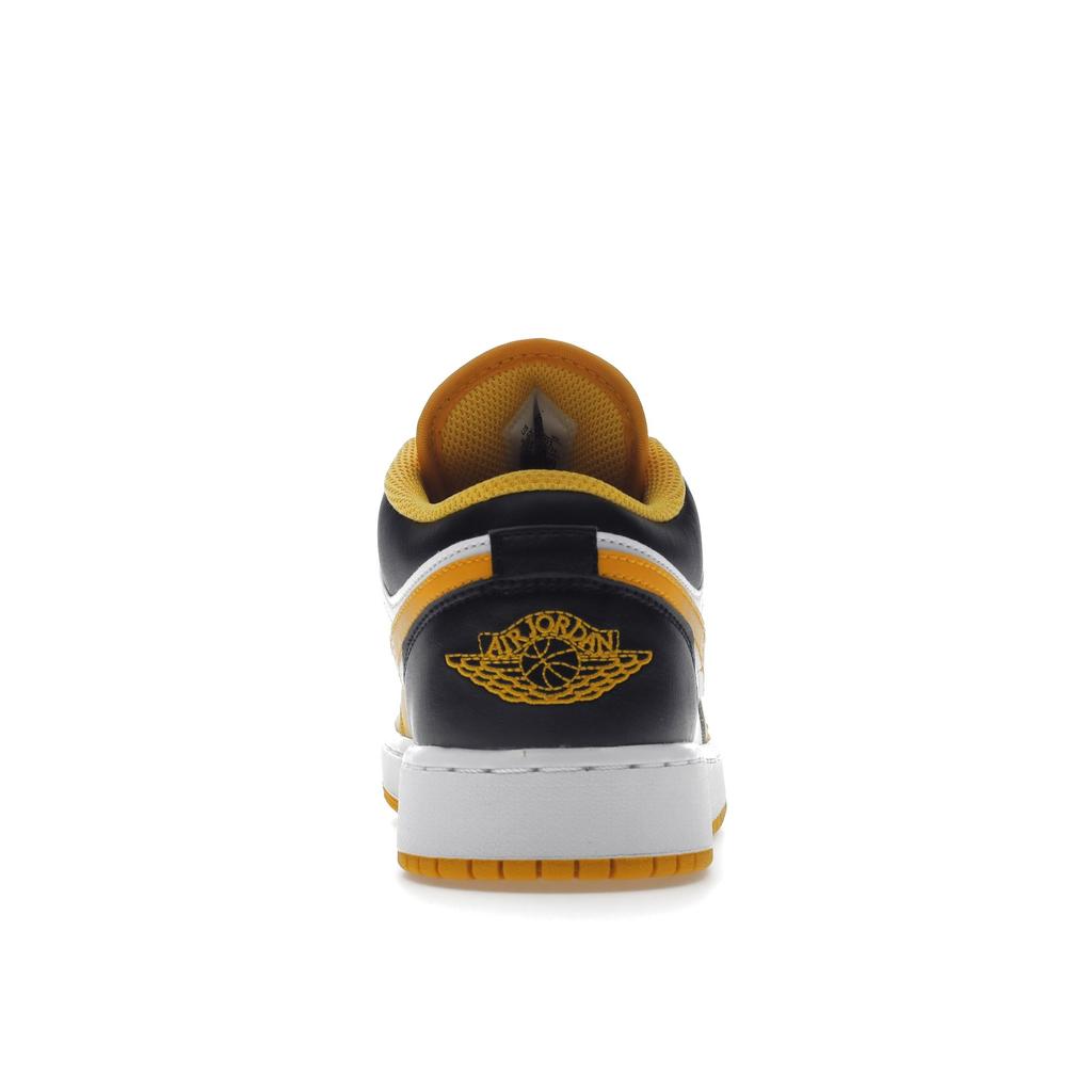 Air Jordan 1 Low GS Taxi White Kids Sneakers Yellow Black 553560-701