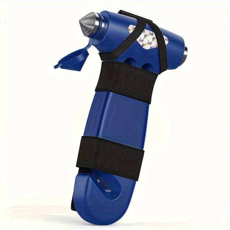 

1pc Car Safety Hammer Window Breaker, Emergency Escape Tool with Safety Belt Cutter, Perfect Black Car Safety Escape Hammer синий