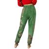 Women's Casual Fashion Home Christmas Print Plush Sweatpants
